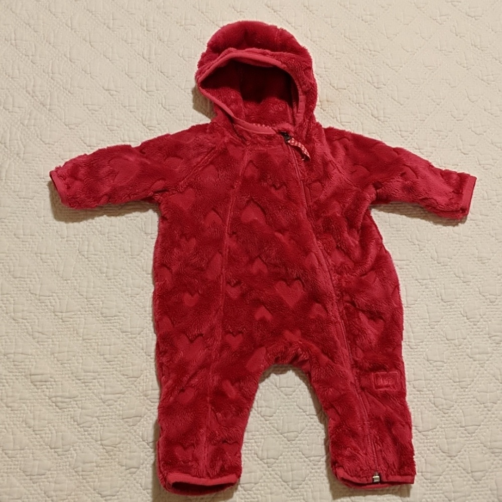 REI toddler girl's winter fleece bodysuit
